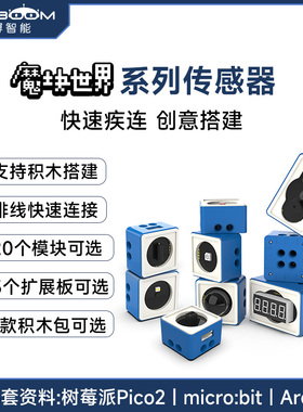 亚博智能 机器人传感器模块电子积木套件小车microbit树莓派pico2