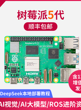 亚博智能 树莓派5代Raspberry Pi 5b开 发板PCIe主板linux套件4B