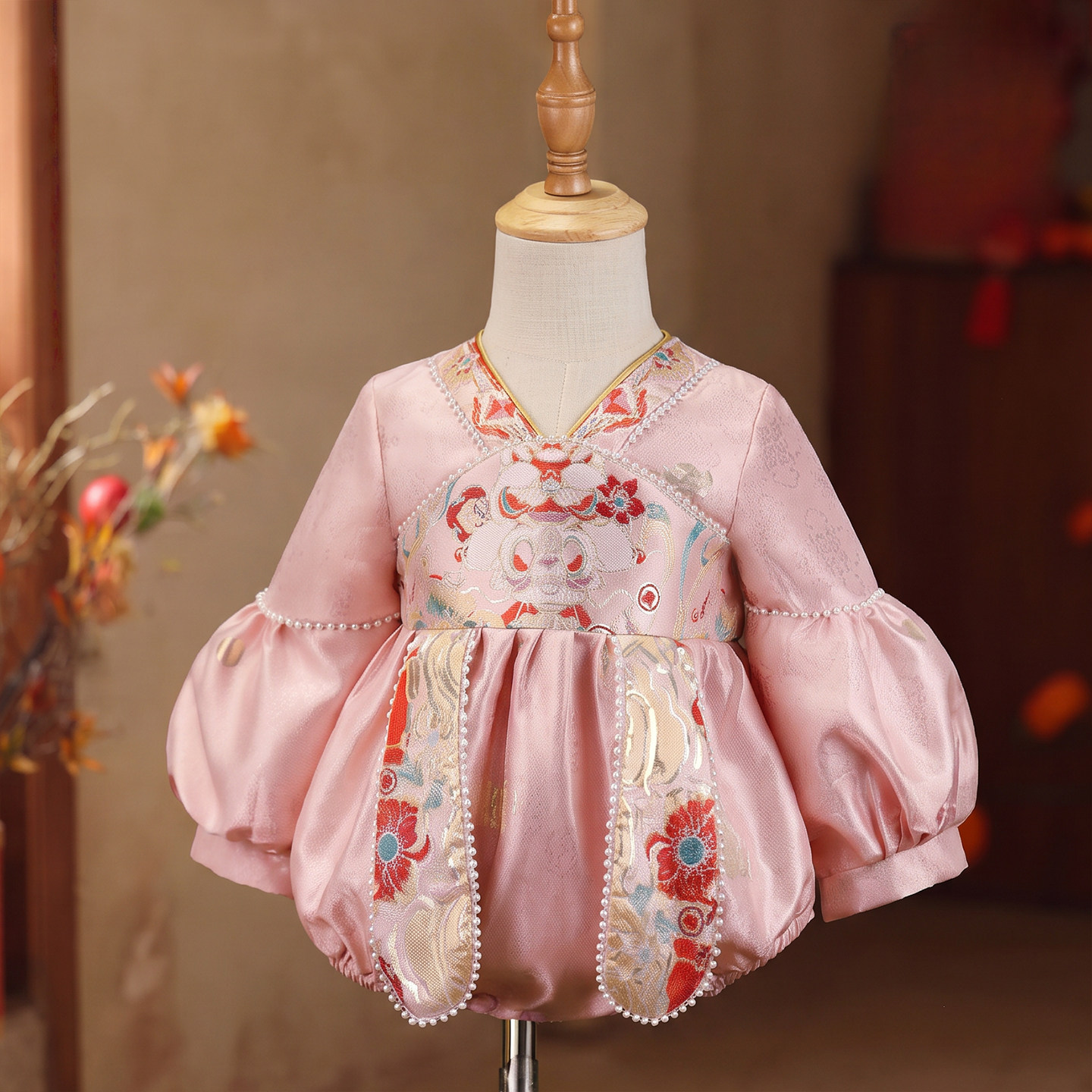 女童公主周岁生日抓周礼服裙