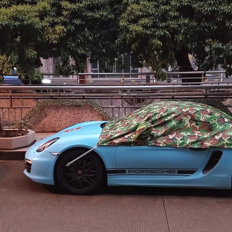 保时捷718 981 982老款boxster987 986敞篷跑车半罩车衣车罩防晒