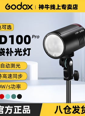 （升级二代）神牛AD100pro ii外拍闪光灯锂电池TTL户外摄影灯便携单反相机口袋外拍灯彩色款便携专业摄影灯