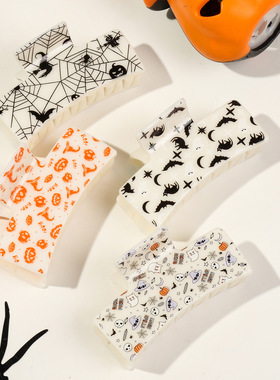 Halloween hairpin funny ghost pumpkin mask grabber