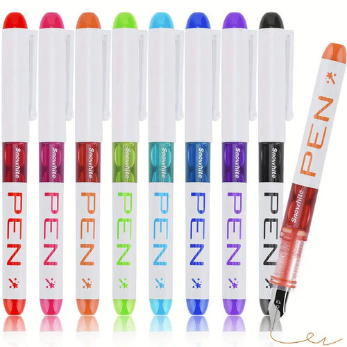 Colored straight liquid fountain pen, no change bag, neutral