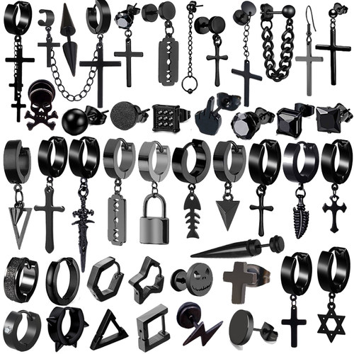 l Piercing Earring For Women Men Punk Gothic Barbell Earring