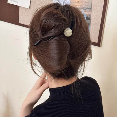 Elegant U-Shaped Hair Fork Acetate Sticks Tortoiseshell Hair