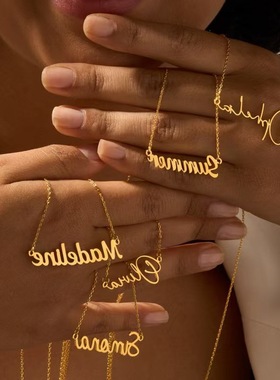 Custom Name Necklace for Women Personalised Cursive 50pcs