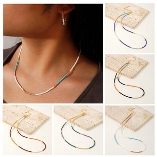 Bohemian Natural Colored Beads  Golden Hand Jewelry Gift