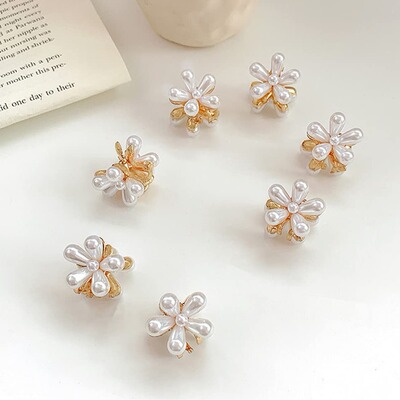 Camellia pearl small clip ponytail clip grab clip hairpin