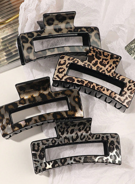 Hairpin shark clip temperament leopard print clip hair acces