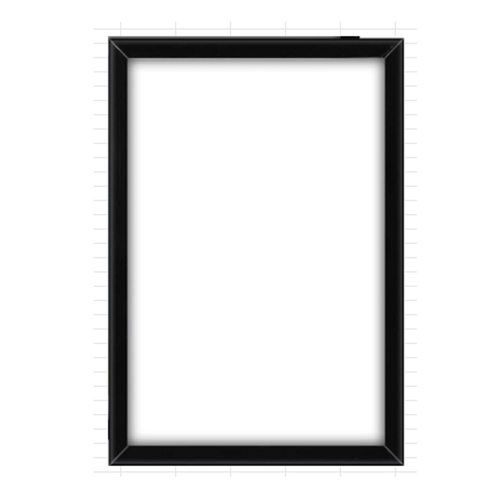 PVC transparent photo frame, white cardboard photo frame