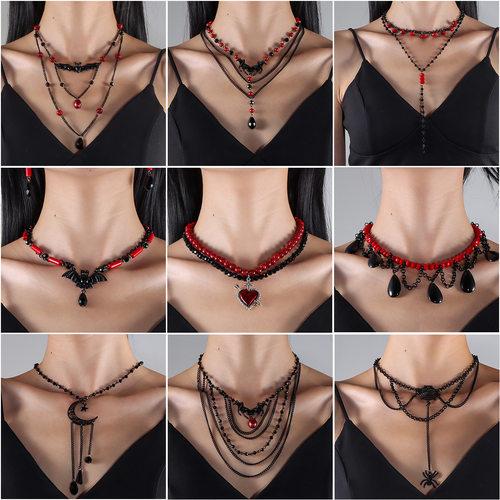 Dark Bat and Spider Pendant for Halloween NK24740