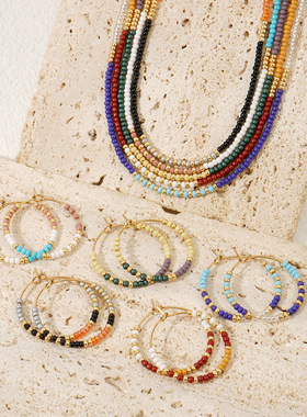 Pendant Gold Plated Nature Beaded Chain Charm Luxury Jewelry