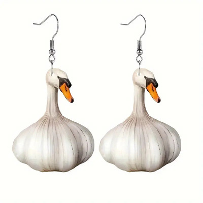 Enamel Duck Pendant Earrings Fashion Gifts Accessories Trend
