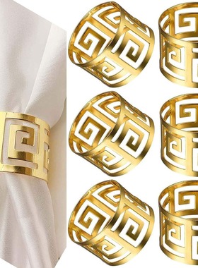 Reply golden napkin ring metal hollow napkin ring decoration