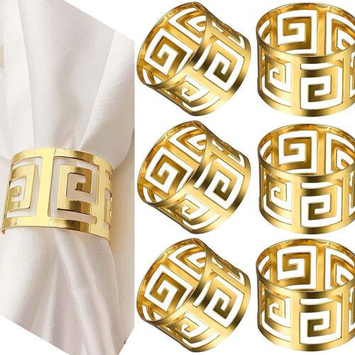Reply golden napkin ring metal hollow napkin ring decoration