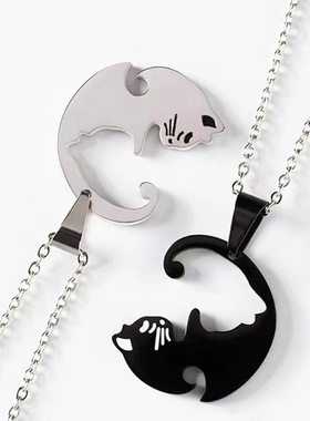 tching Couple Necklace Simple Friendship Gift Couple Jewelry