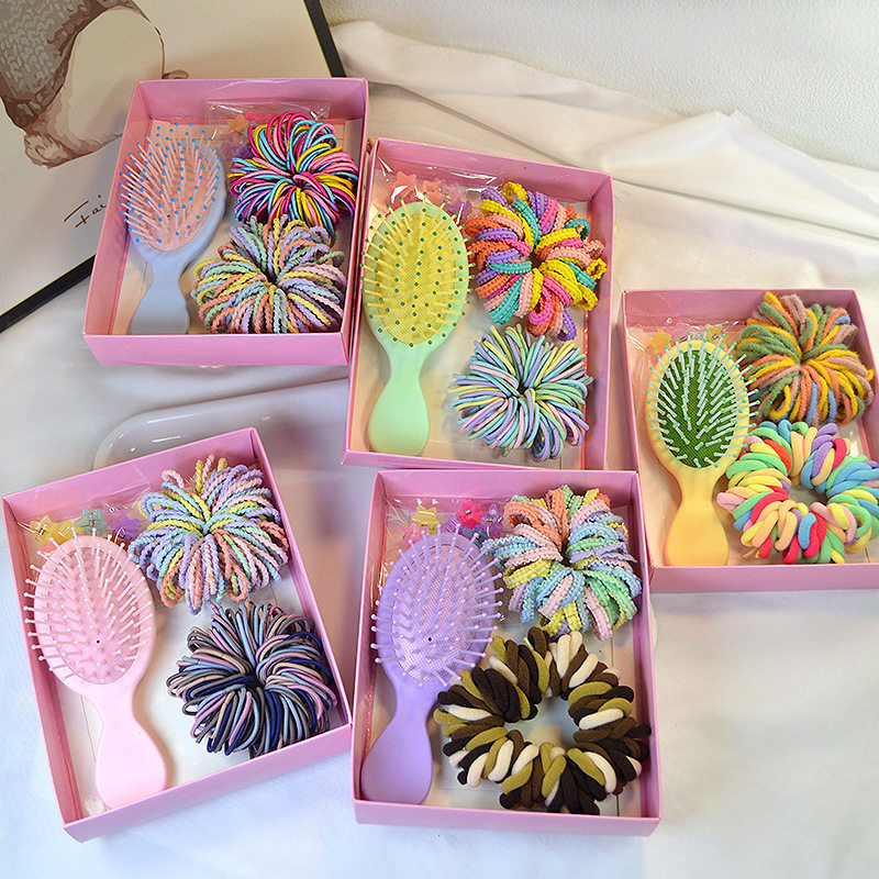 Boxed hair string, pink rubber band, cute hair accessory set