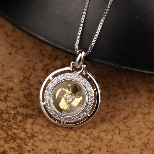 ia Pave Gold Silver Color Crystal Necklace Jewelry Women Men