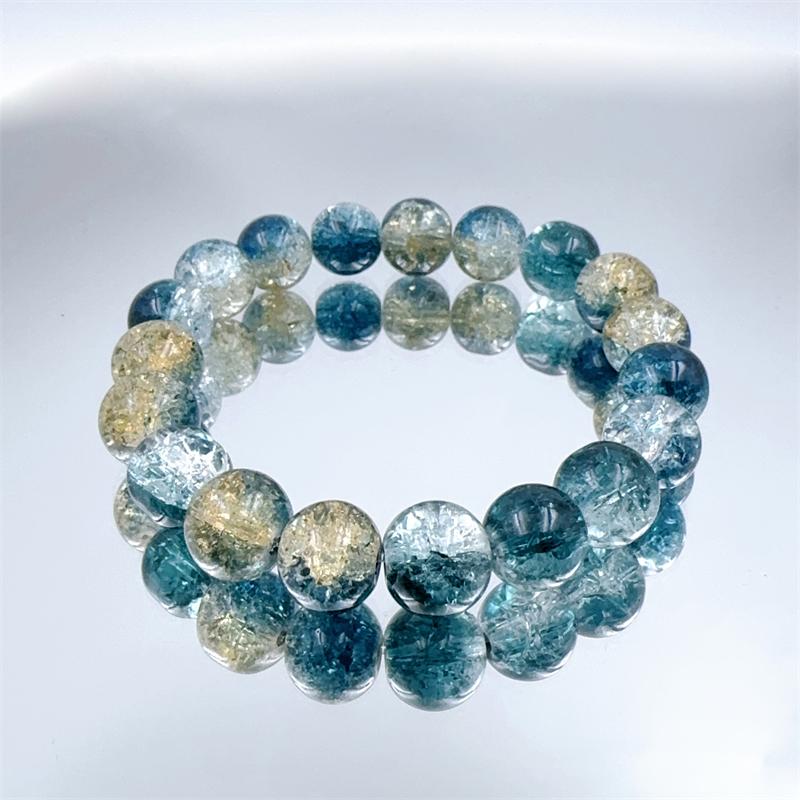 天然蓝绿幽灵手链女款