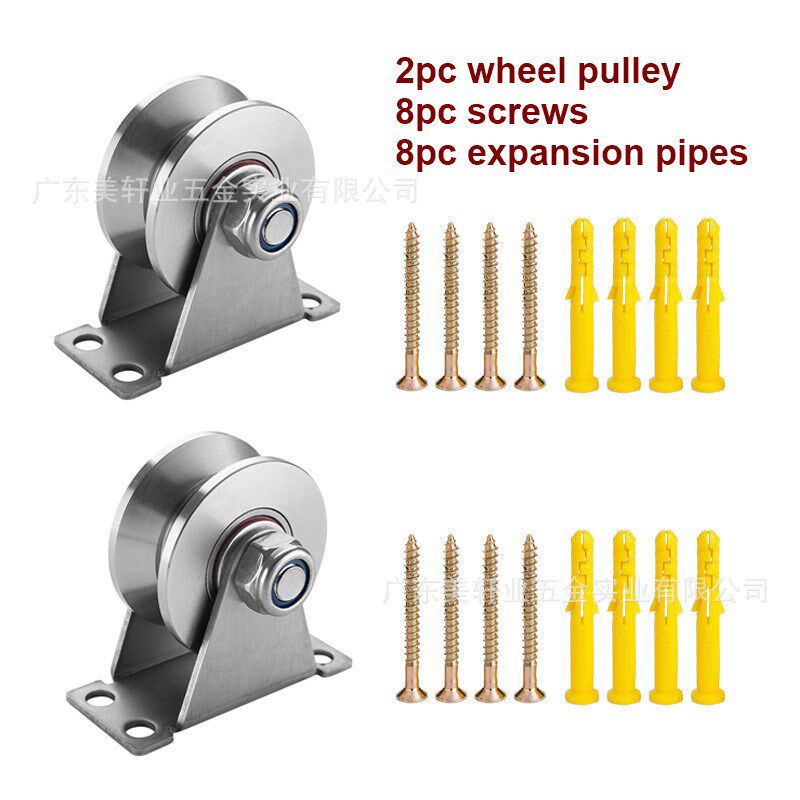 201/304不锈钢轨r道轮轴承吊轮起重螺丝搭配固滑轮五金机械