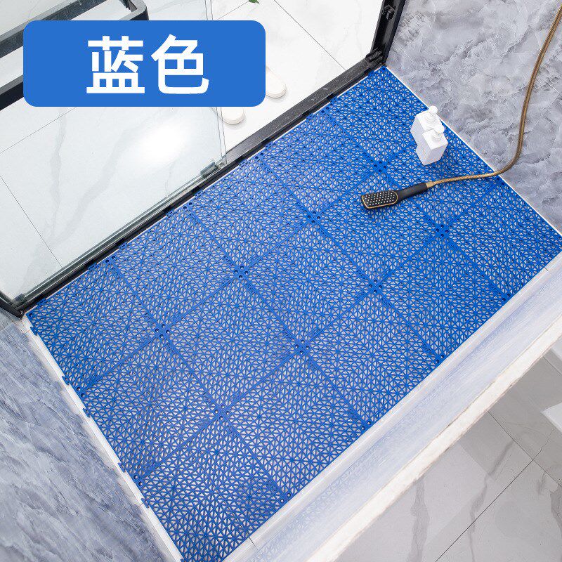 加厚厨房卫生间浴室PVC防水防滑垫脚垫可拼接镂空隔水垫工程地垫