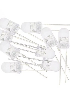 1000PCS 5MM LED灯 白发LED发光二极管灯珠 白发红绿黄蓝白橙色
