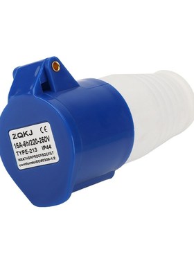 ZQ-213e航空插座3孔16A3X16A防水IP44工业插座 耦合器插座