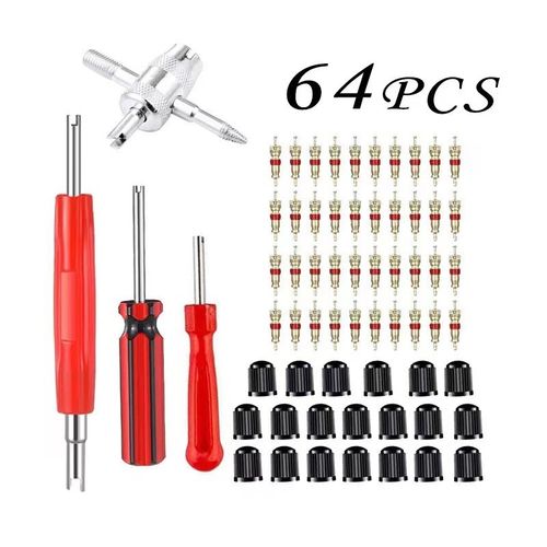 气门芯扳手工g具套装气门芯安装工具54件套64件套气门嘴气门芯套