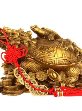 铜器黄铜龙龟工艺品母子龙龟工艺品摆设礼品家居摆件