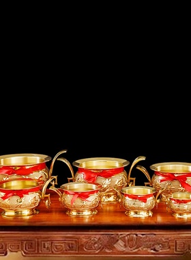 圆通工艺厂家直供全铜大边双耳炉香炉家居佛堂装饰工艺品摆件