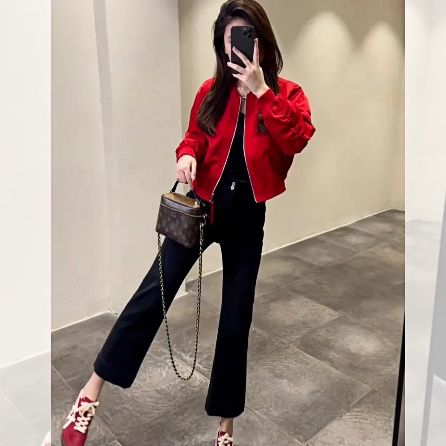 MONLOUVE巨好看时尚红色夹克外套女装秋季小个子洋气高级感独特超