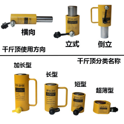 立式100t液压千斤顶分离式超薄型卧式50吨油缸分体式20吨千金顶