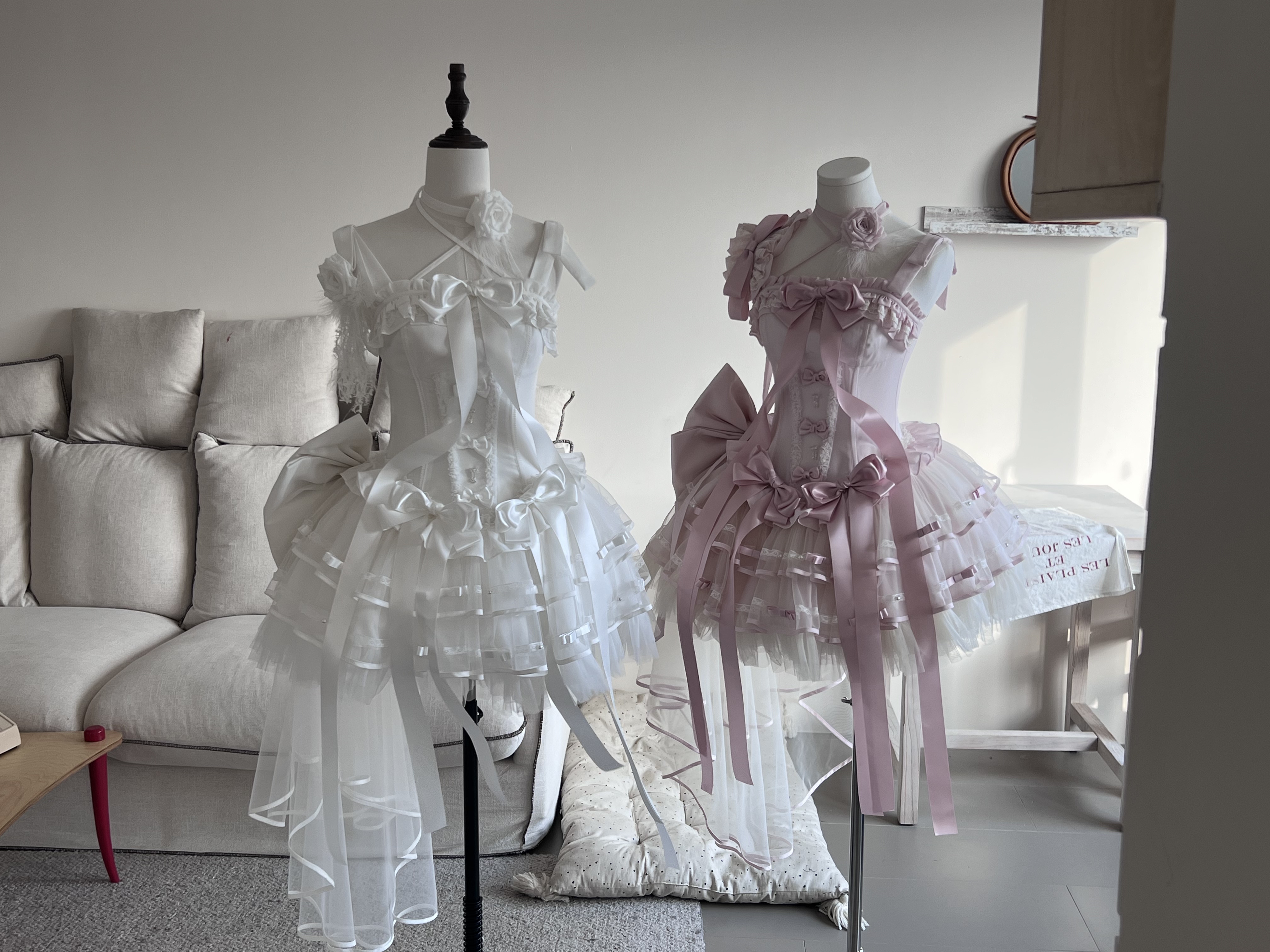 熊啃猪蹄「樱缘」原创lolita芭蕾粉白连衣裙「定金」