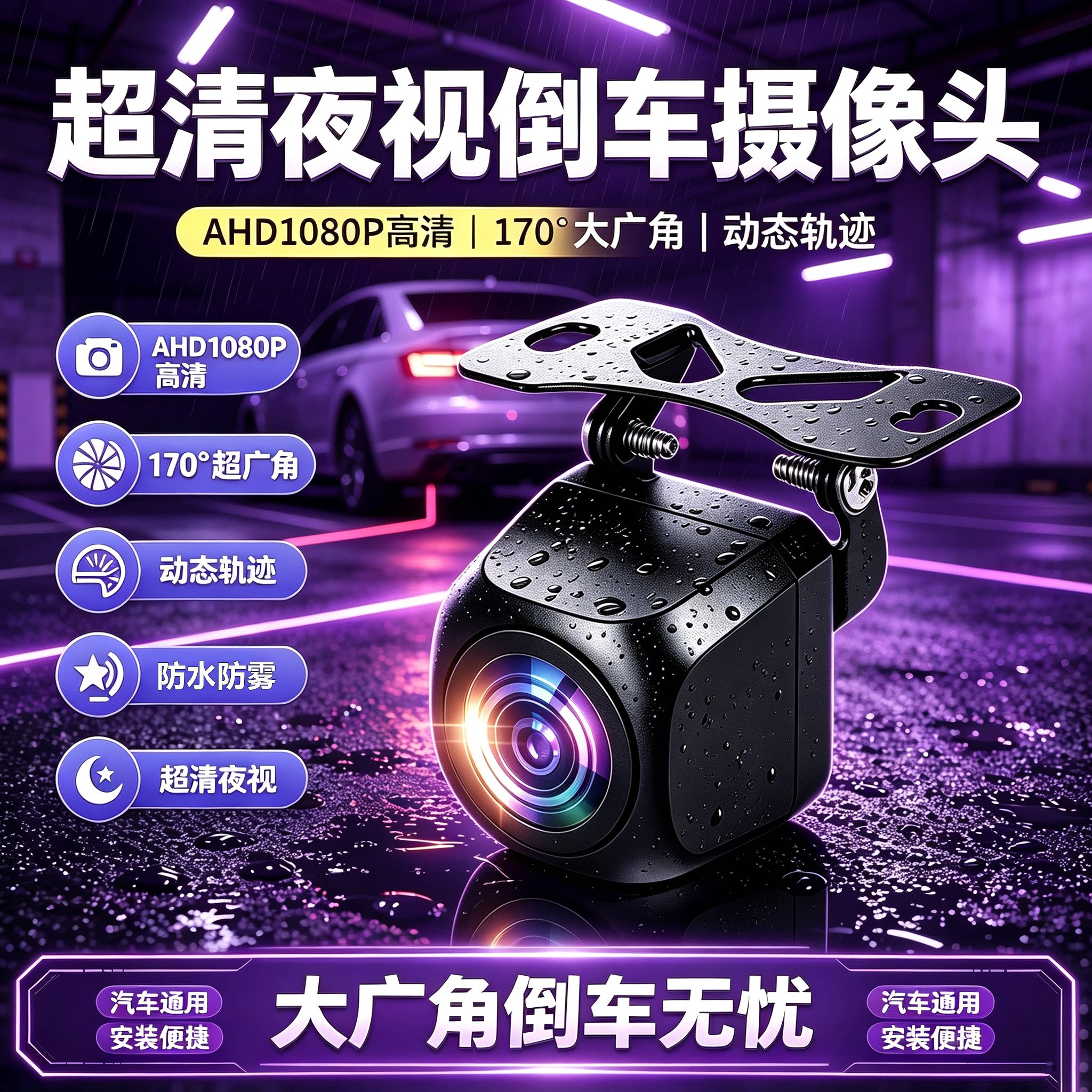 闲遇AHD1080P夜视倒车摄像头