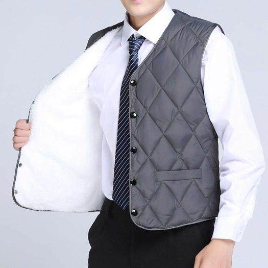 秋冬马甲棉背心男款爸爸坎肩新款加绒加厚老人男马夹士羊羔绒,男装,常规马甲,淘宝优惠券,粉丝福利购,淘宝优惠卷