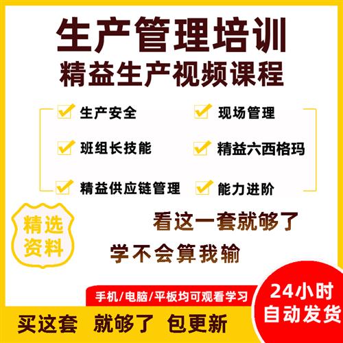 生产管理培训课.程车间主任班组长现场管理5S6S精益生j产视.频课.