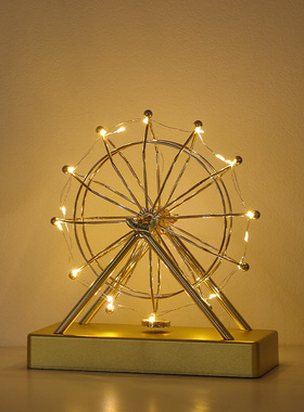 北欧创意永动机摩天轮旋转个性摆件家居客厅酒柜室内视频摆设摆件