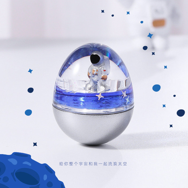 创意ins太空宇航员不倒翁卡通星空解压桌面小摆件新年情人节礼物