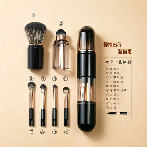 雅斯娜东莞6合1迷你便携化妆小套