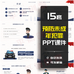 预防未成年人犯罪PPT成品课件介绍青少年法制宣传学习主题班会ppt