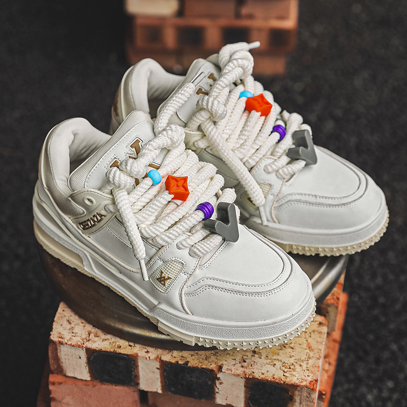 小众国潮小胖丁面包鞋男女潮鞋新款潮流百搭板鞋情侣运动休闲鞋