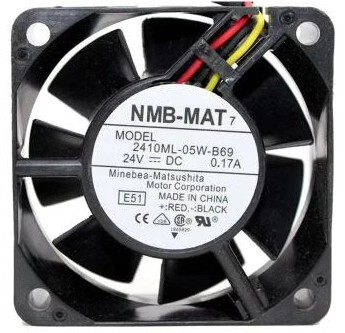 全新美蓓亚NMB 2410ML-05W-B69 6025 DC24V 0.17A 变频器散热风扇