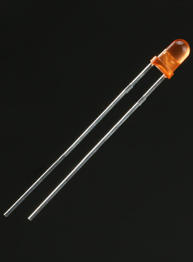 3MM/F3直插圆头LED灯珠橙发橙 橙色发光二极管长脚 10只