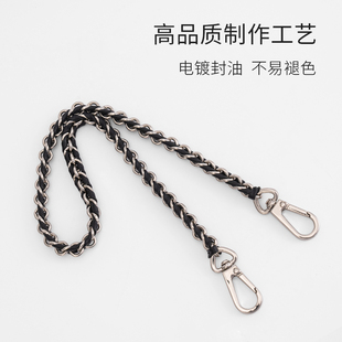 包包链条配件diym 肩带替换斜跨挎包链子背包改造金属Y穿皮包链百