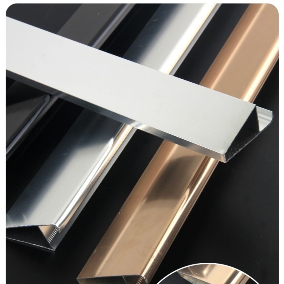 铝合金瓷砖橱柜台面封边条挡水砖夹灶台包边卡槽收边阳角直边下挂