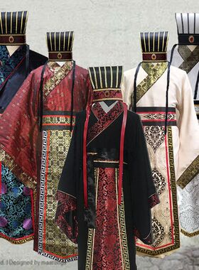 古装 男汉服 唐装秦朝春秋战国三国臣子官服汉朝大臣古代演出服装