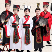 汉服三国演义影视古装 男童古装 舞台演出服 服装 六一儿童诸葛亮古装