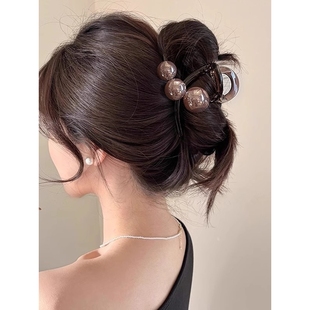 抓夹女发量少发夹高级感洋气时尚中号鲨鱼夹2025新款高端女士头饰