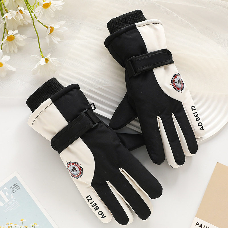 冬季手套女款滑雪男骑车骑行摩托车加绒加厚保暖防风防寒触屏防水