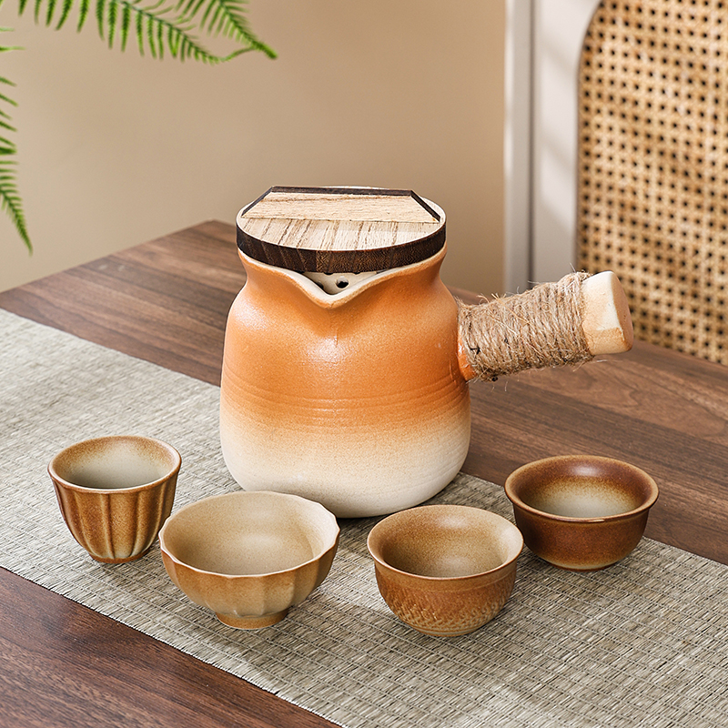 带盖围炉煮茶罐罐壶户外室内烤奶壶侧把壶大容量煮茶壶器具套装